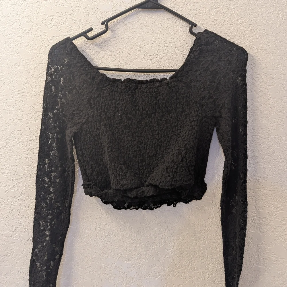 Hottopic Elegant Black Lace Blouse